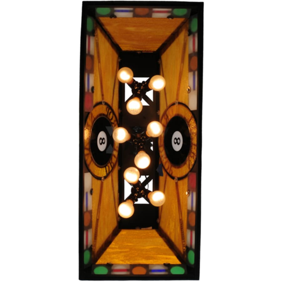 Personalized 9-Light 39" Wide Billiard Linear Pendant