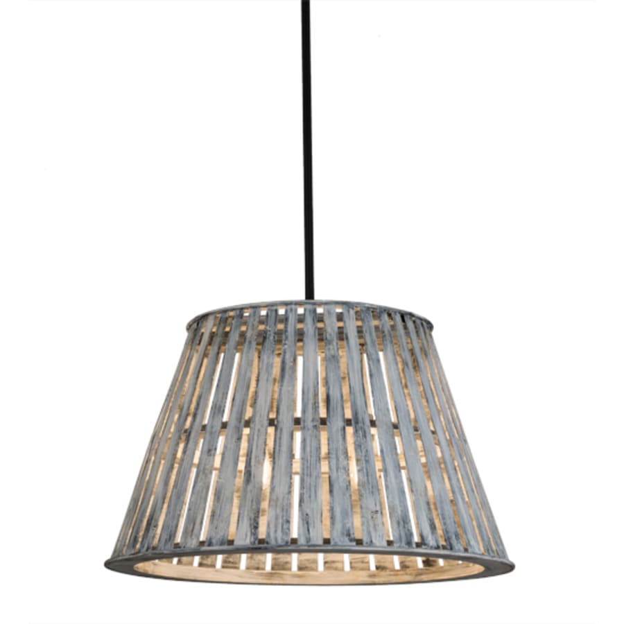 Peach Basket 2-Light 31" Wide Wood Pendant