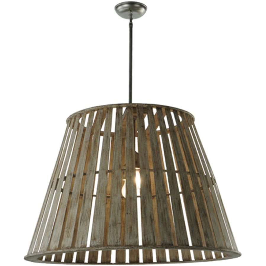 Peach Basket 2-Light 31" Wide Wood Pendant