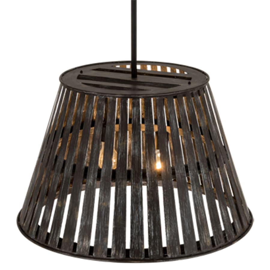 Peach Basket 2-Light 31" Wide Wood Pendant