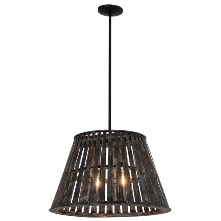 Peach Basket 2-Light 31" Wide Wood Pendant