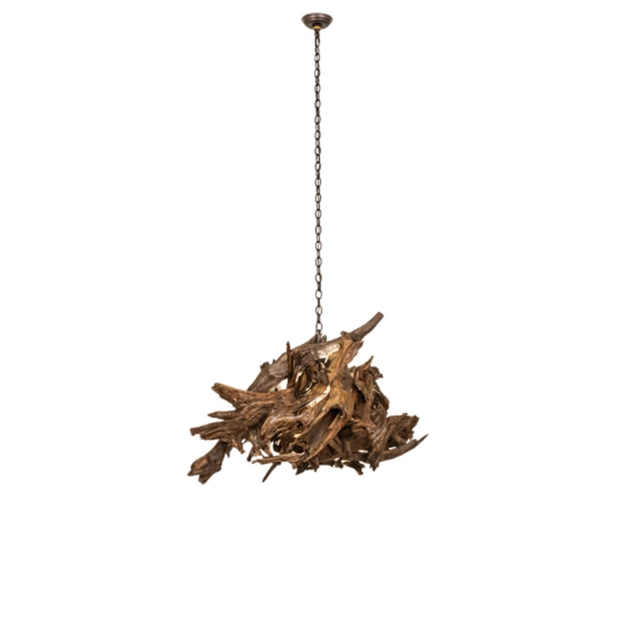Driftwood 38" Wide Abstract Pendant detail view 5