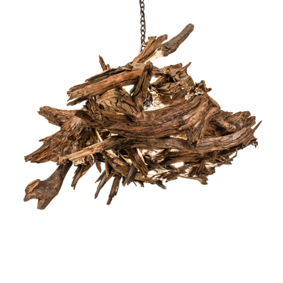 Driftwood 38" Wide Abstract Pendant detail view 8