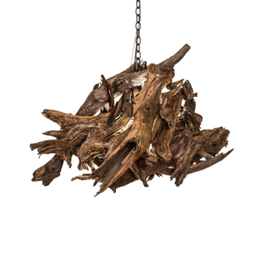 Driftwood 38" Wide Abstract Pendant detail view 10
