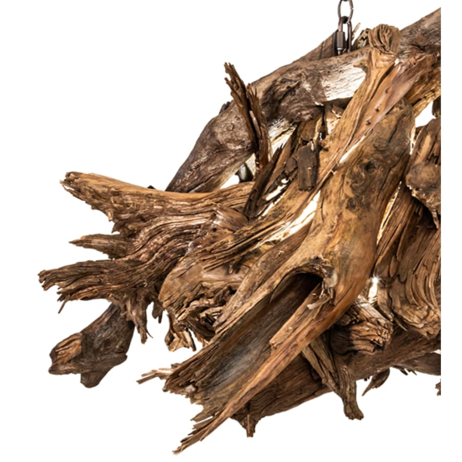 Driftwood 38" Wide Abstract Pendant detail view 12