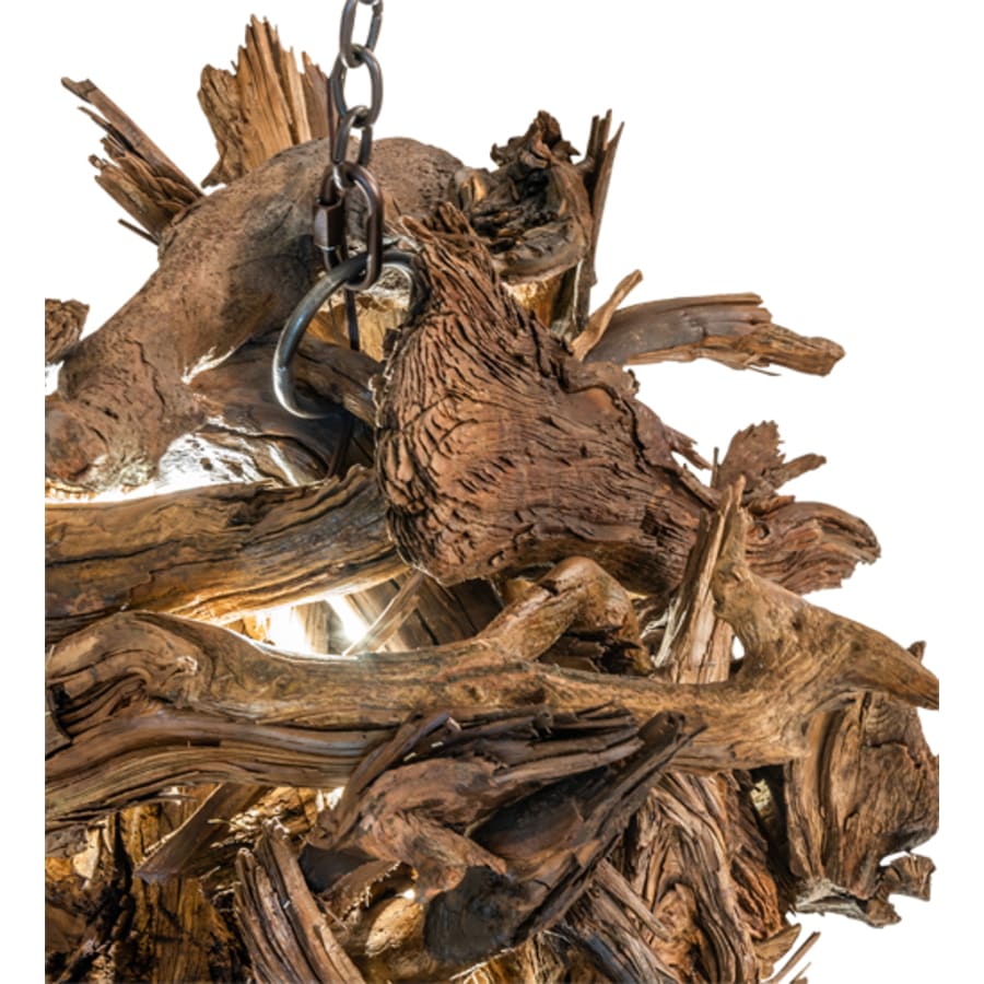 Driftwood 38" Wide Abstract Pendant detail view 13