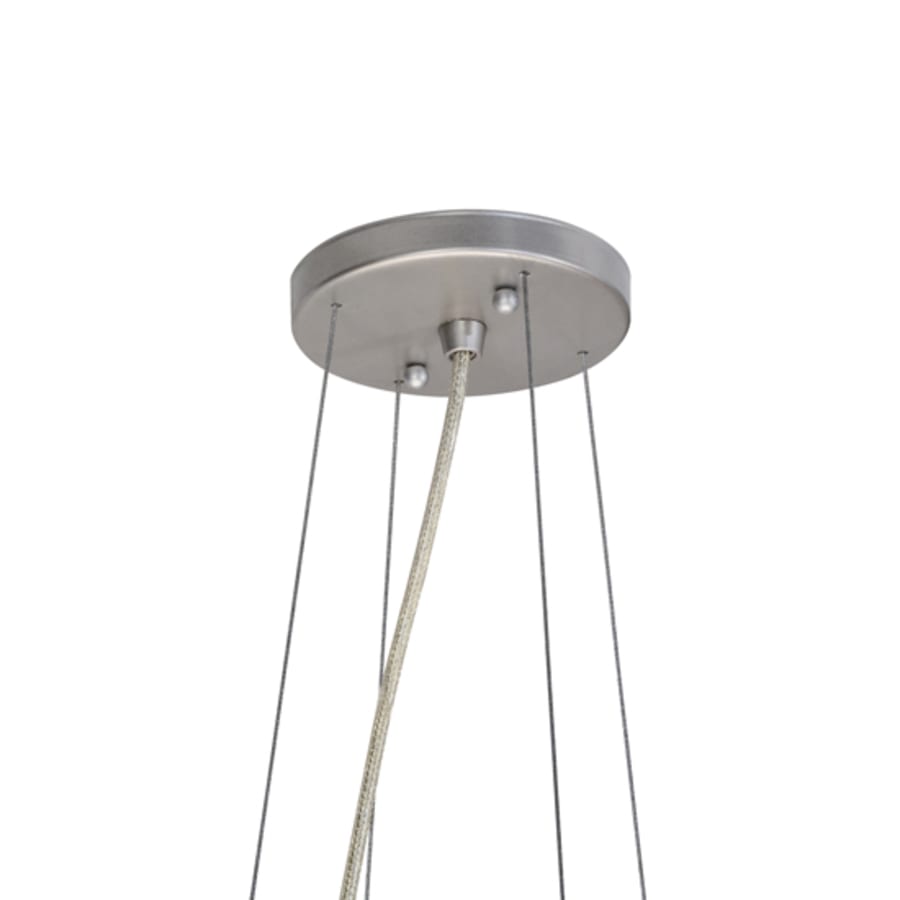Close-up angle of Cilindro 6 Light 36" Wide Suspension Pendant showing form and material detail