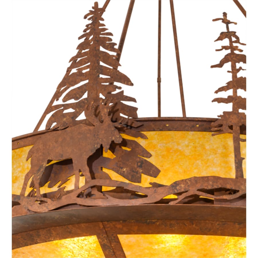 Moose At Dusk 6-Light 54" Wide Pendant