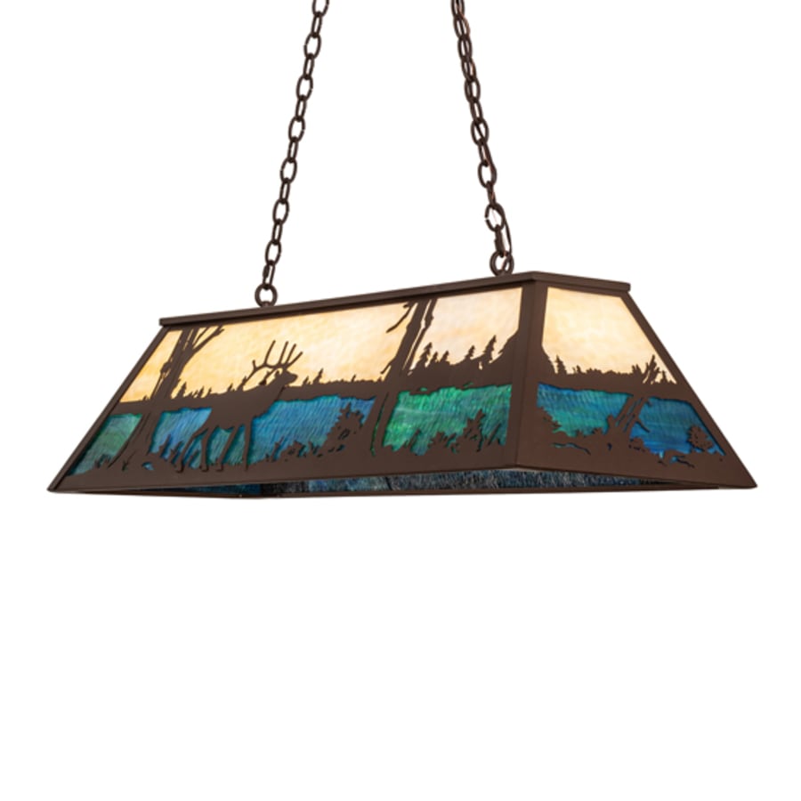 Elk At Lake 9-Light 48" Wide Linear Pendant