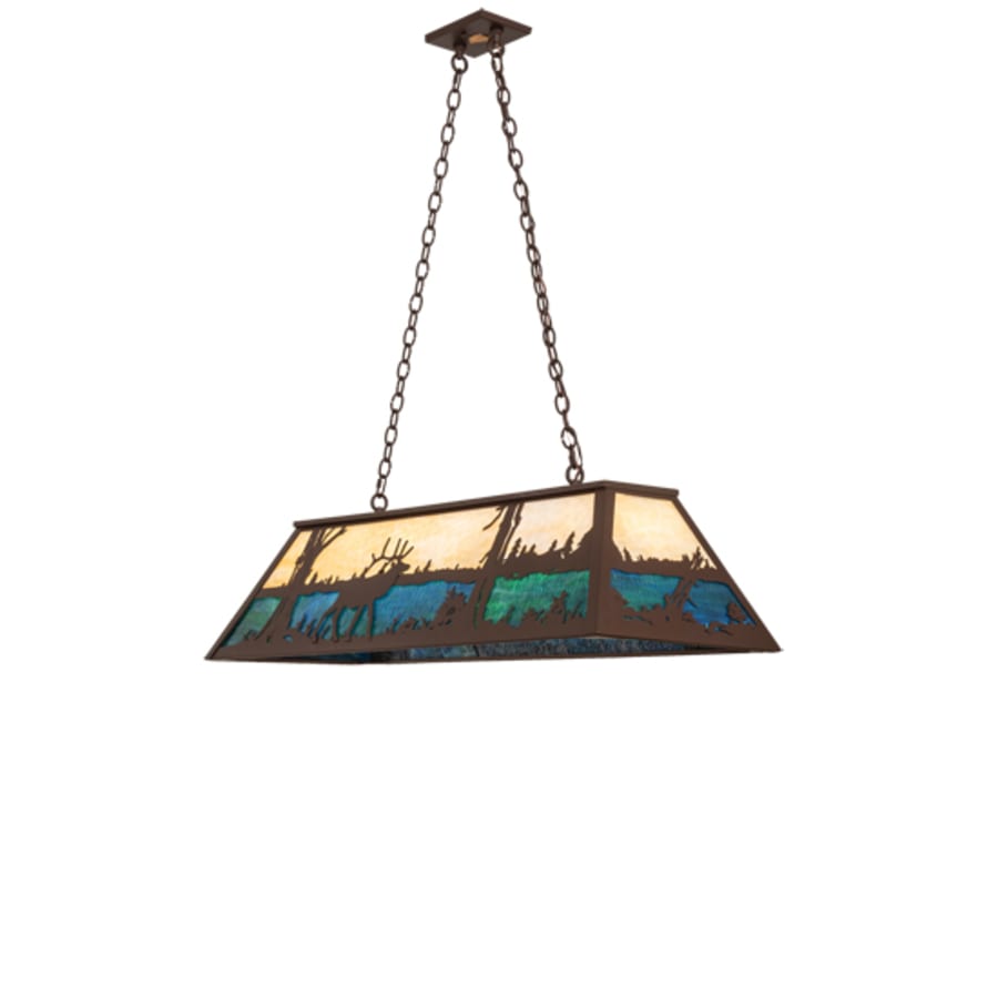 Elk At Lake 9-Light 48" Wide Linear Pendant