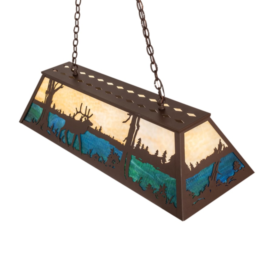 Elk At Lake 9-Light 48" Wide Linear Pendant