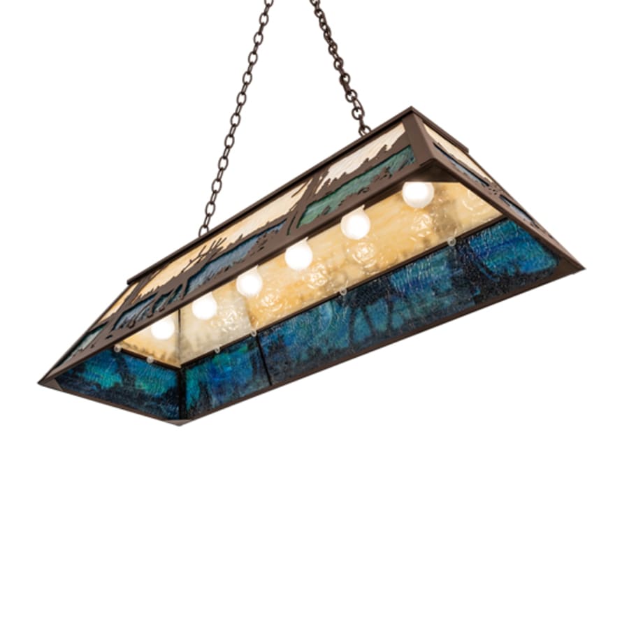 Elk At Lake 9-Light 48" Wide Linear Pendant
