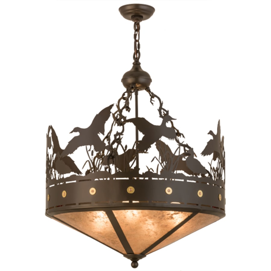 Ducks in Flight 4-Light 24" Wide Pendant