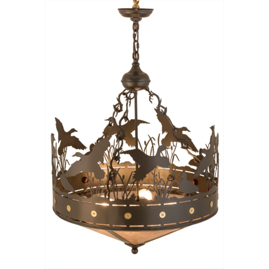 Ducks in Flight 4-Light 24" Wide Pendant