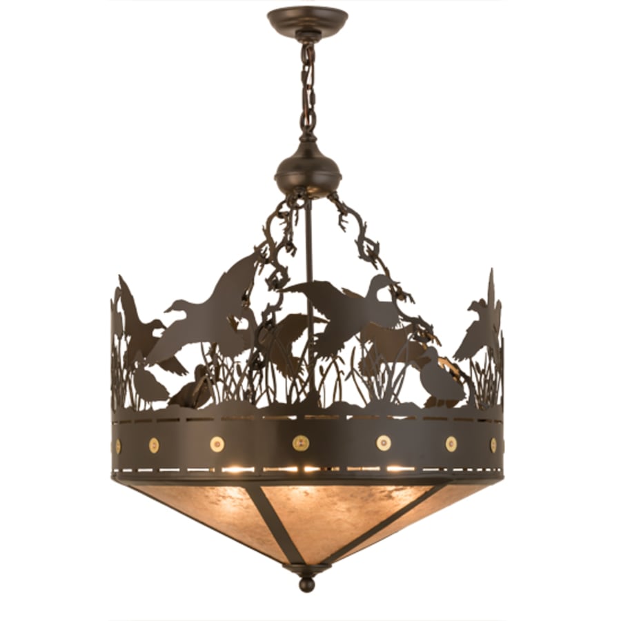 Ducks in Flight 4-Light 24" Wide Pendant