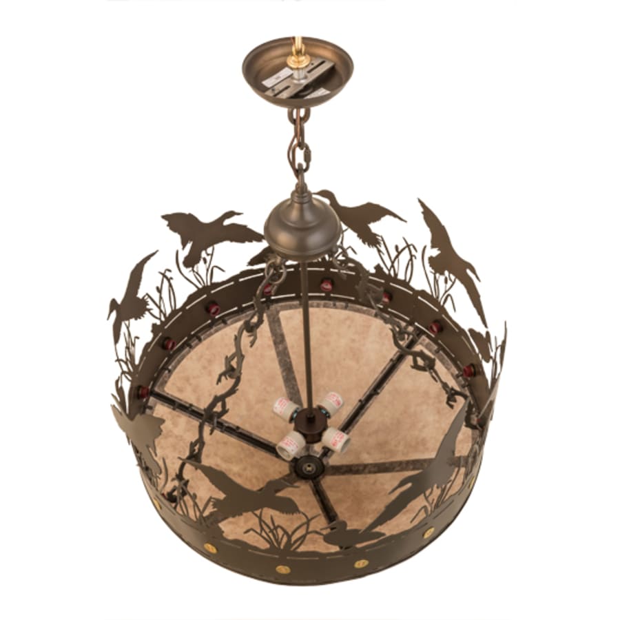 Ducks in Flight 4-Light 24" Wide Pendant