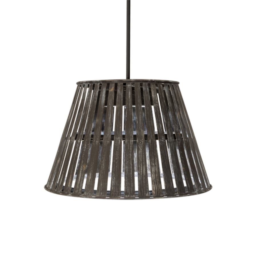 Peach Basket 3-Light 31" Wide Wood Pendant