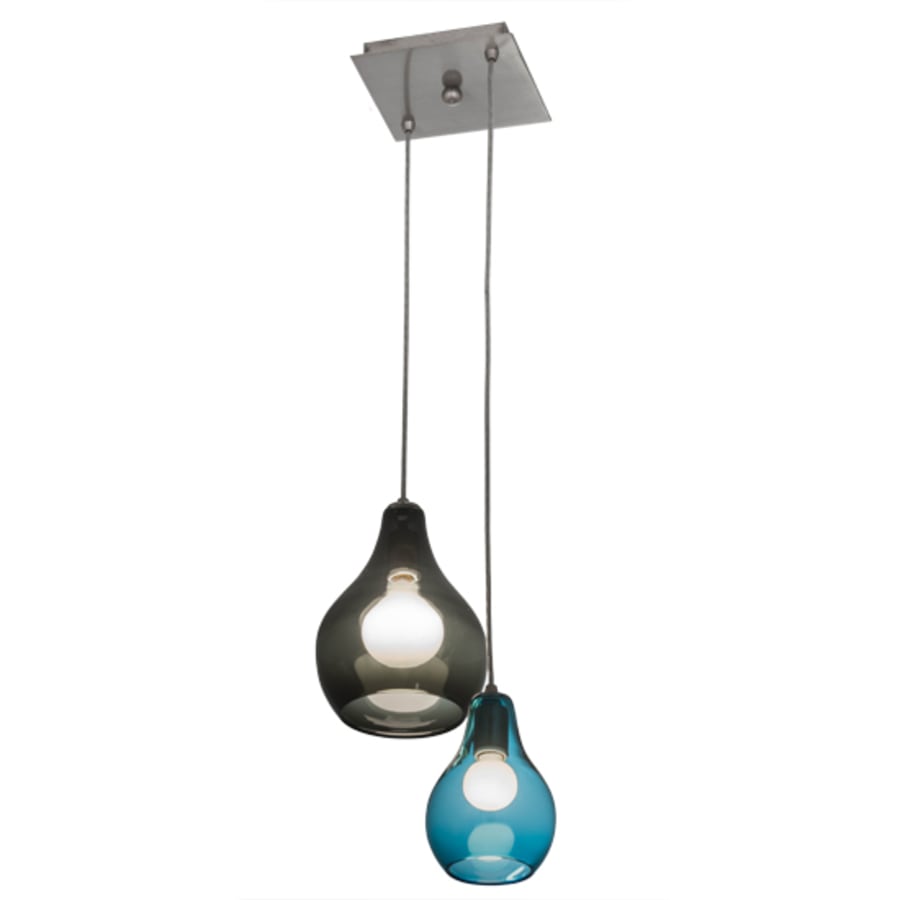 Close-up angle of Anjou 15" Wide Multi Light Pendant showing form and material detail