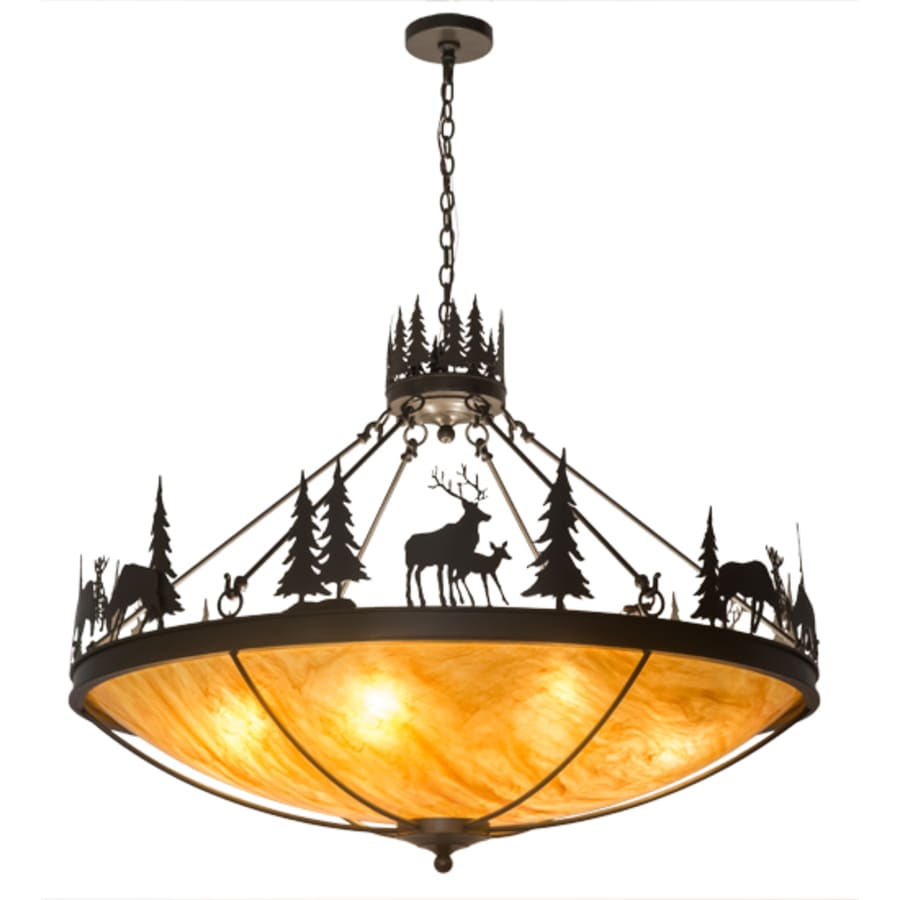 Deer Family 8-Light 48" Wide Pendant