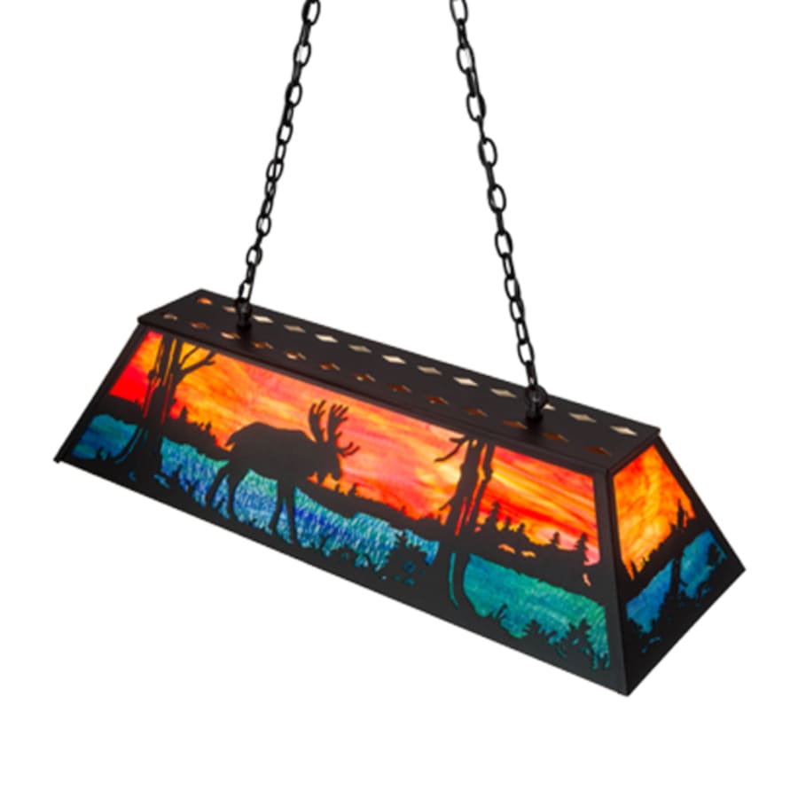 Moose At Lake 6-Light 48" Wide Linear Pendant