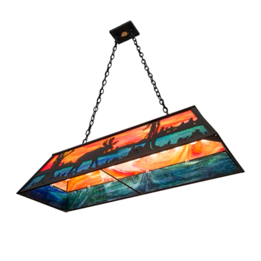 Moose At Lake 6-Light 48" Wide Linear Pendant