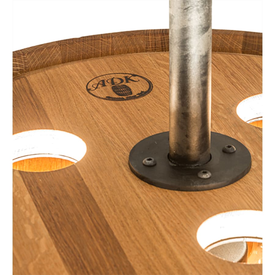 Three-Light 25" Wide Wood Pendant