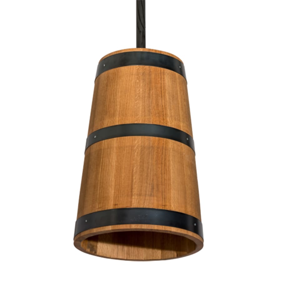 Three-Light 17" Wide Wood Pendant