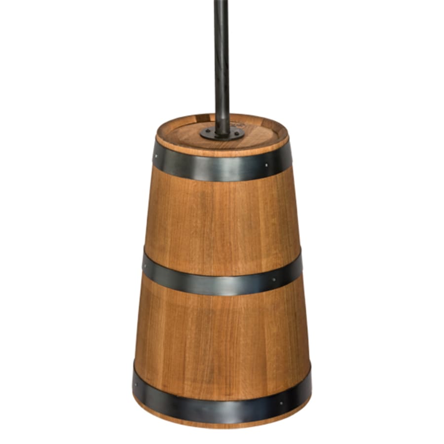 Three-Light 17" Wide Wood Pendant