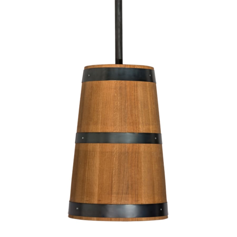 Three-Light 17" Wide Wood Pendant