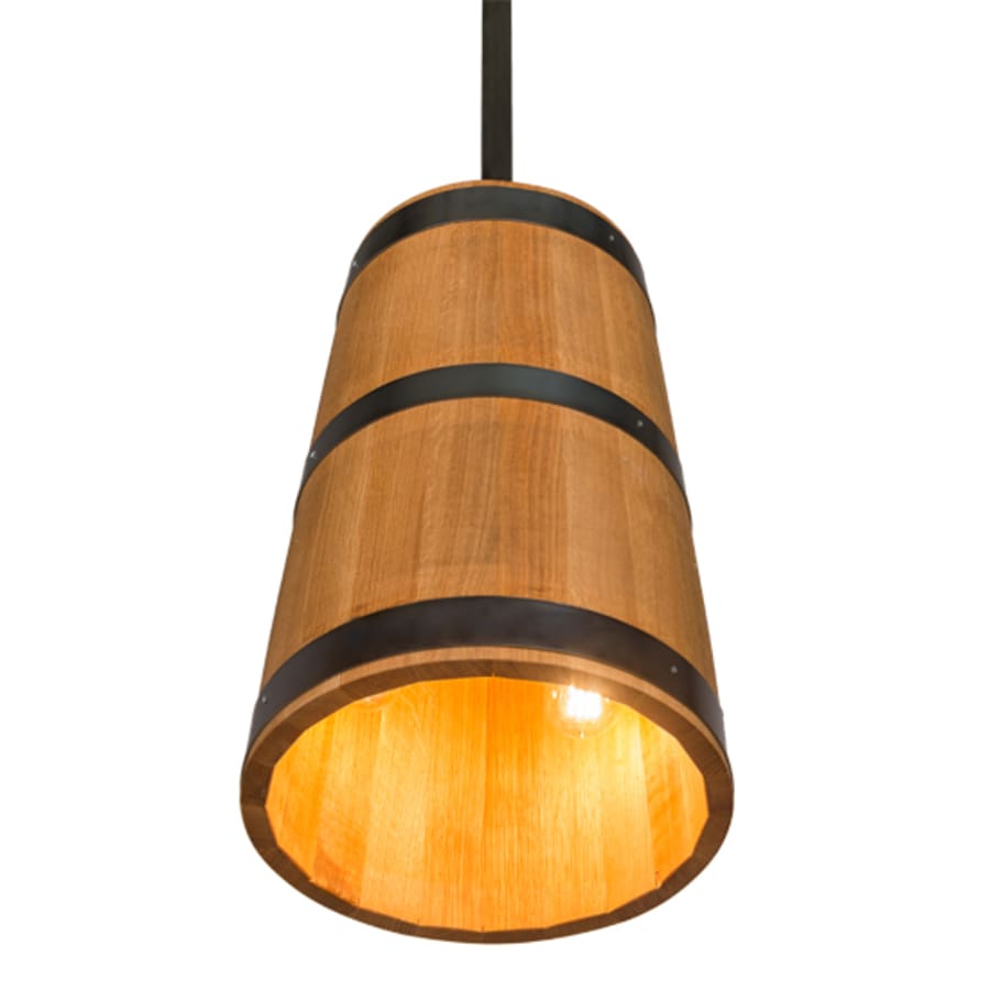 Three-Light 17" Wide Wood Pendant