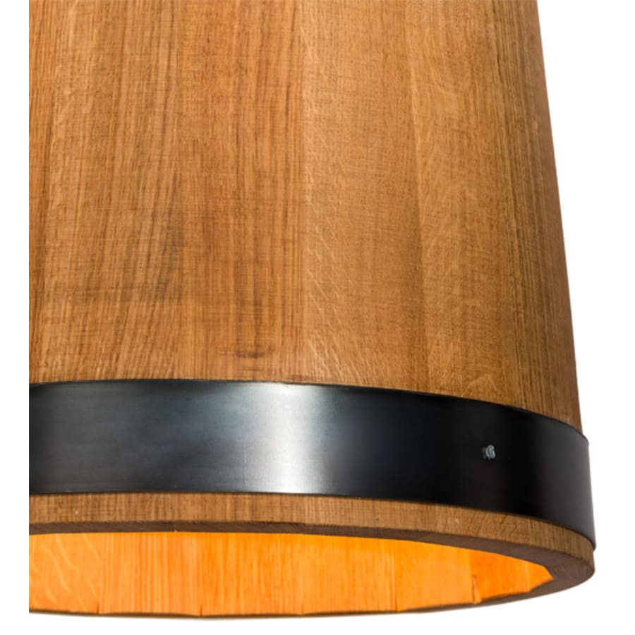 Three-Light 17" Wide Wood Pendant