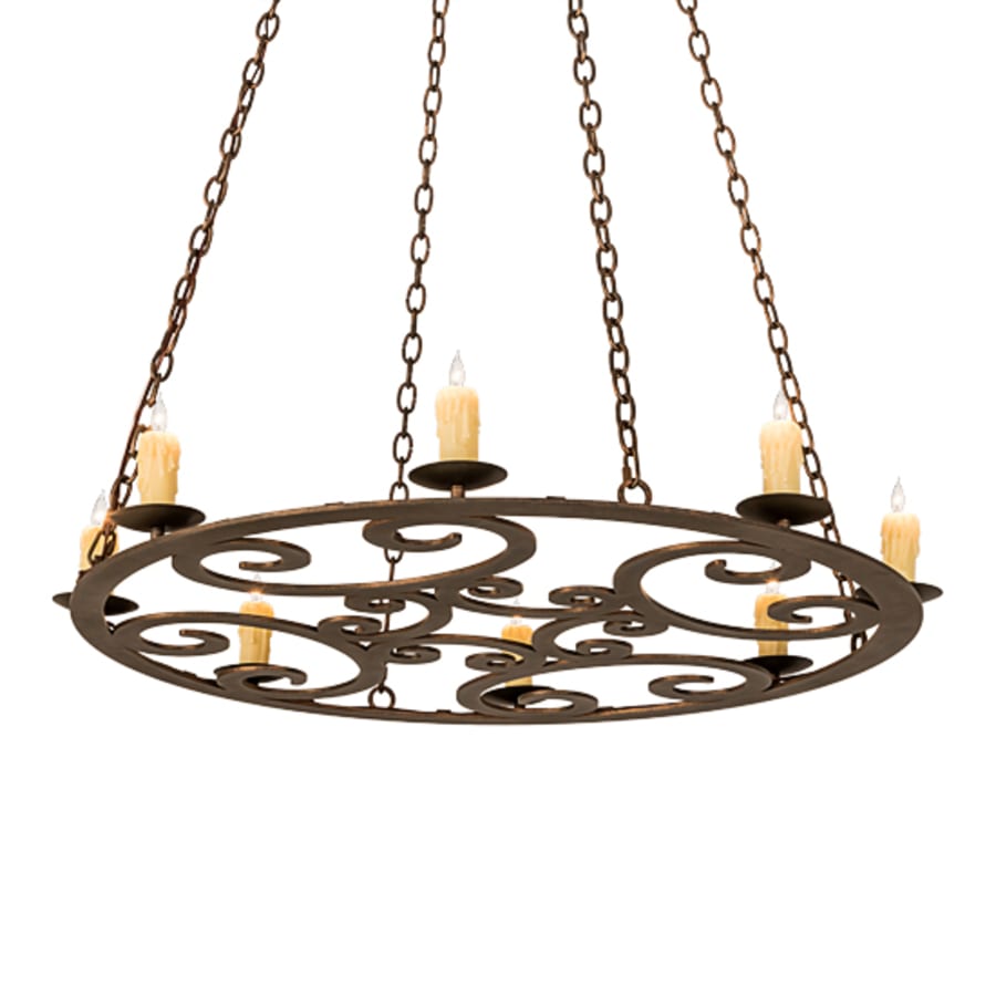 Eight-Light 42" Wide Taper Candle Pendant