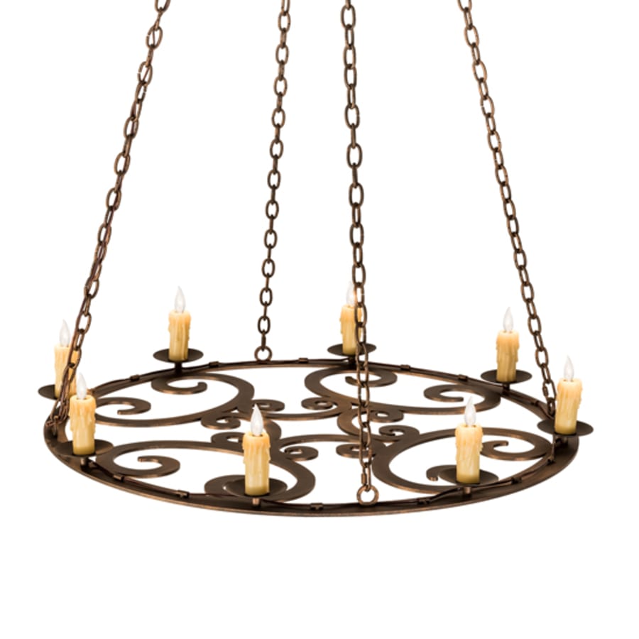 Eight-Light 42" Wide Taper Candle Pendant detail view 5