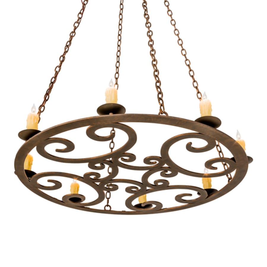 Eight-Light 42" Wide Taper Candle Pendant