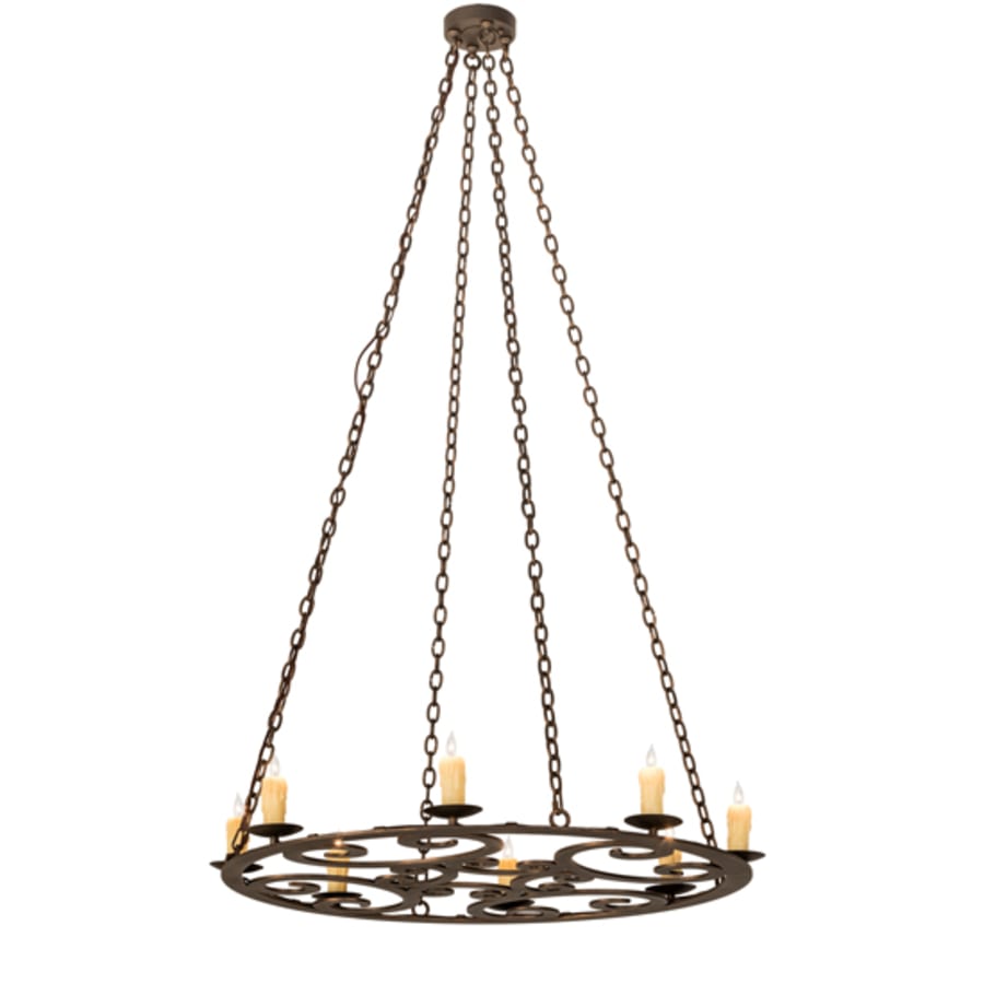 Eight-Light 42" Wide Taper Candle Pendant