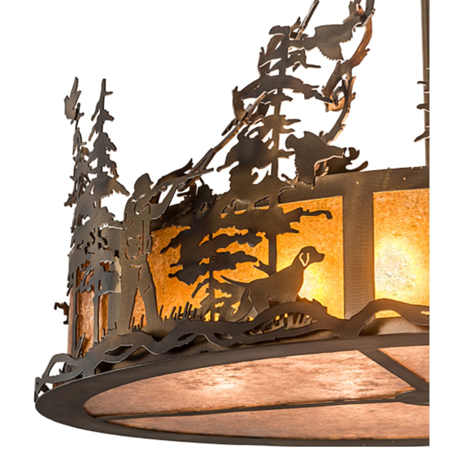 Eight-Light 30" Wide Abstract Linear Pendant