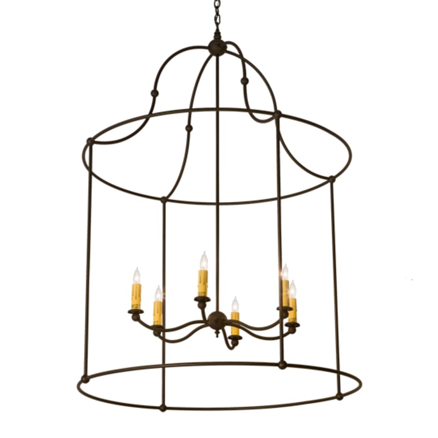 Six-Light 42" Wide Taper Candle Pendant