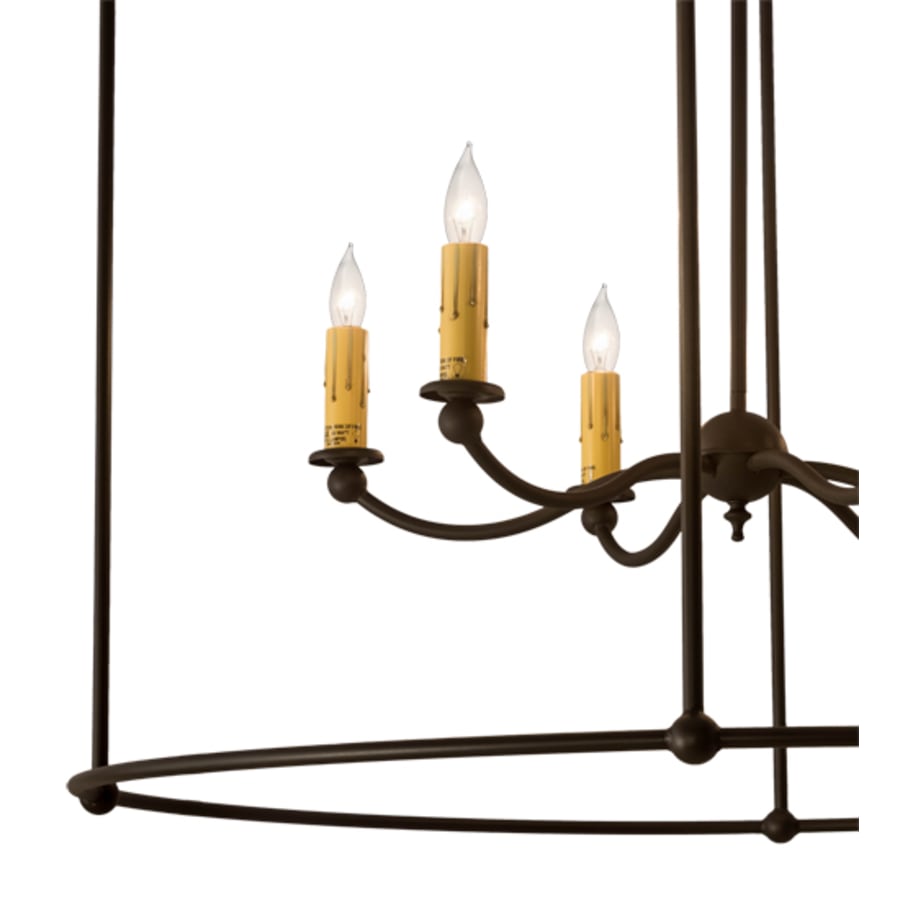 Six-Light 42" Wide Taper Candle Pendant
