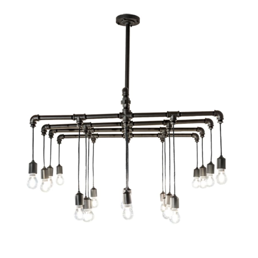 Twenty-Light 51" Wide Abstract Linear Pendant