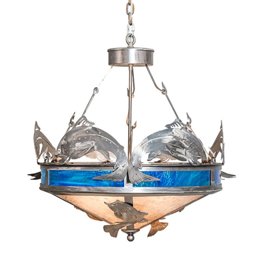 Four-Light 27" Wide Abstract Pendant