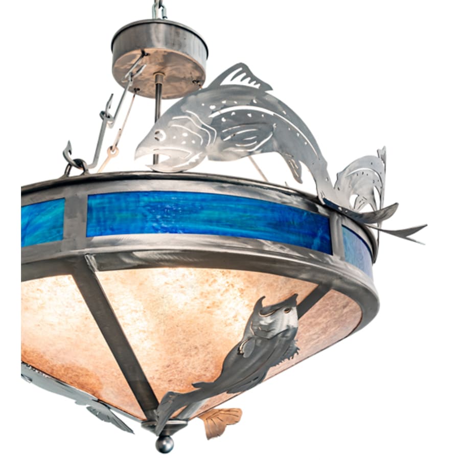 Four-Light 27" Wide Abstract Pendant