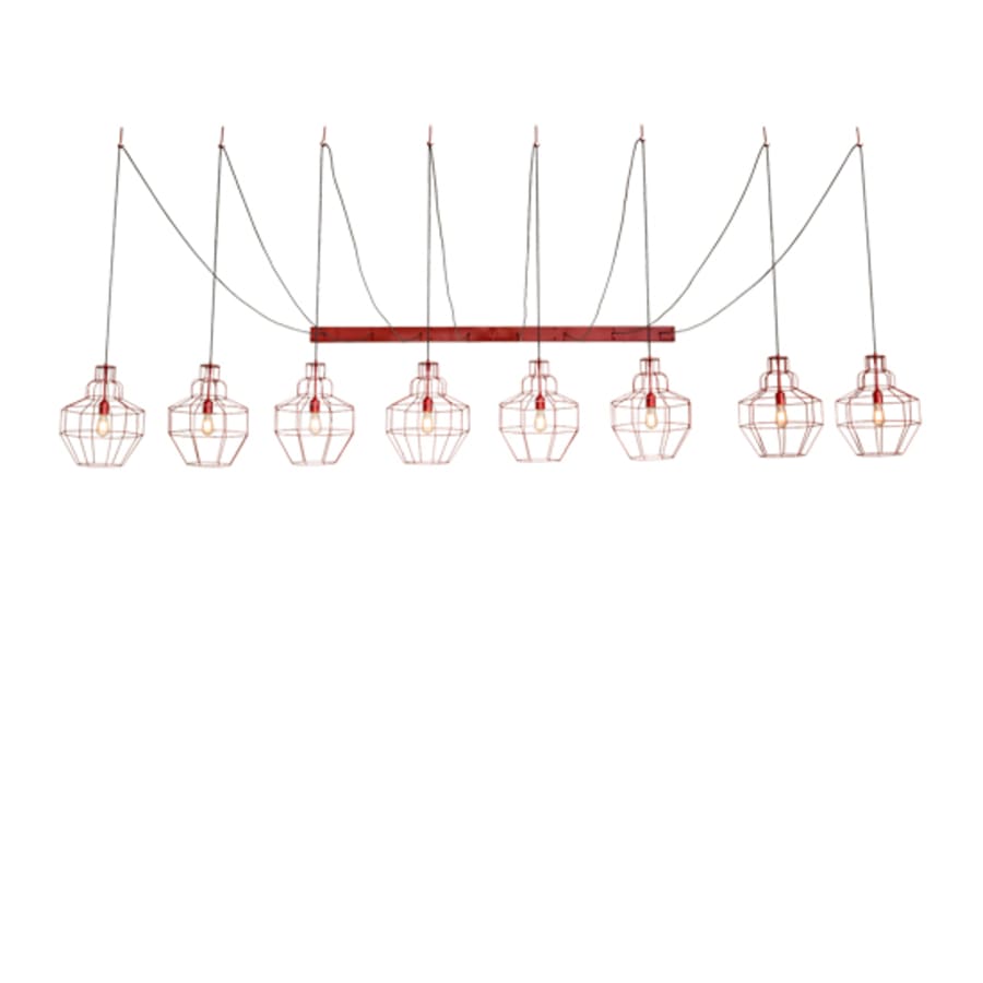 Eight-Light 156" Wide Suspension Multi-Light Pendant