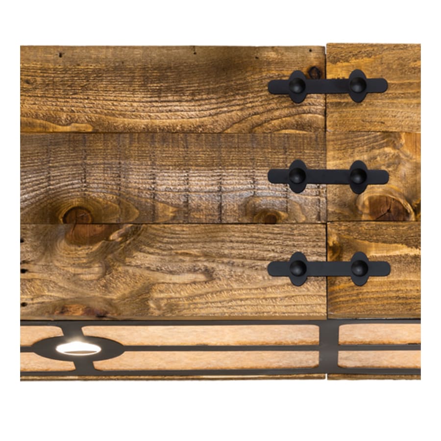 Eight-Light 120" Wide Wood Linear Pendant