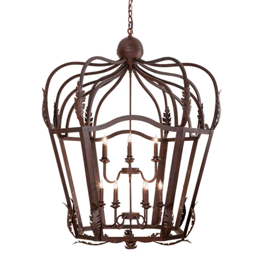 Twelve-Light 43" Wide Taper Candle Pendant detail view 6