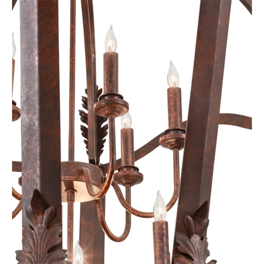 Twelve-Light 43" Wide Taper Candle Pendant detail view 11