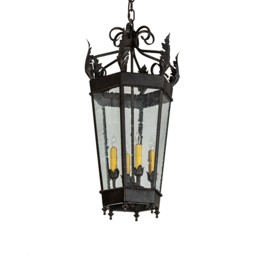 Four-Light 14" Wide Taper Candle Pendant