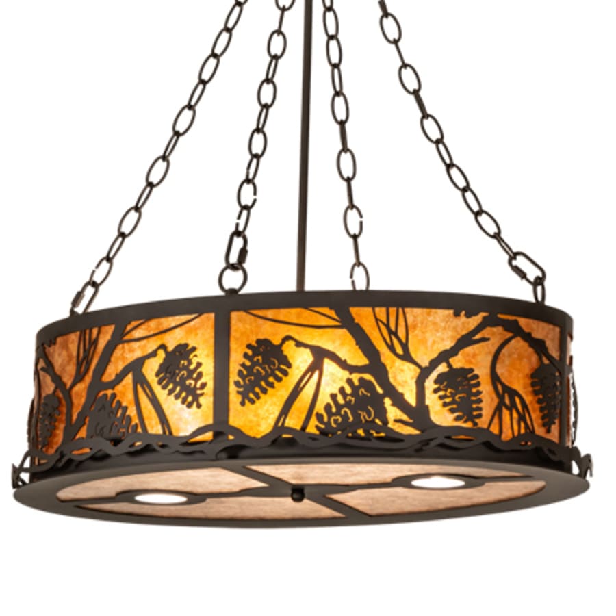 Four-Light 18" Wide Abstract Pendant