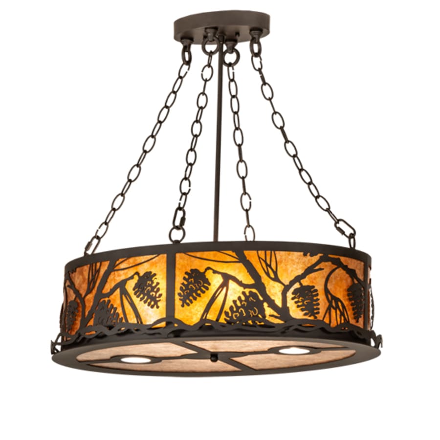 Four-Light 18" Wide Abstract Pendant