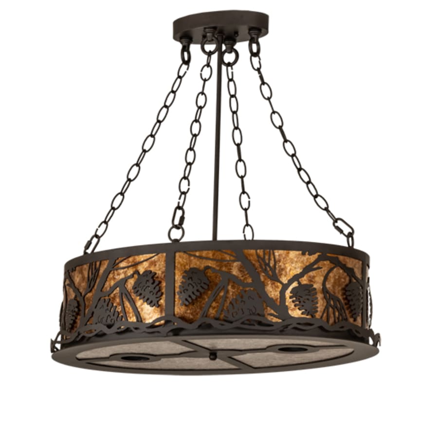 Four-Light 18" Wide Abstract Pendant