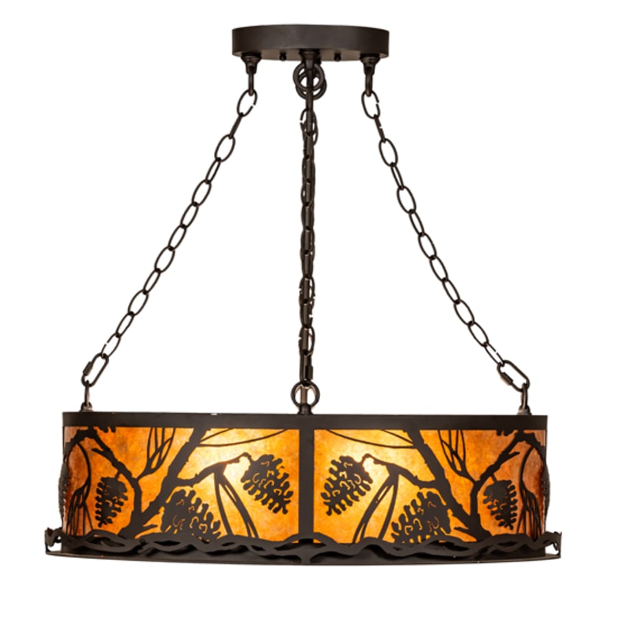 Four-Light 18" Wide Abstract Pendant